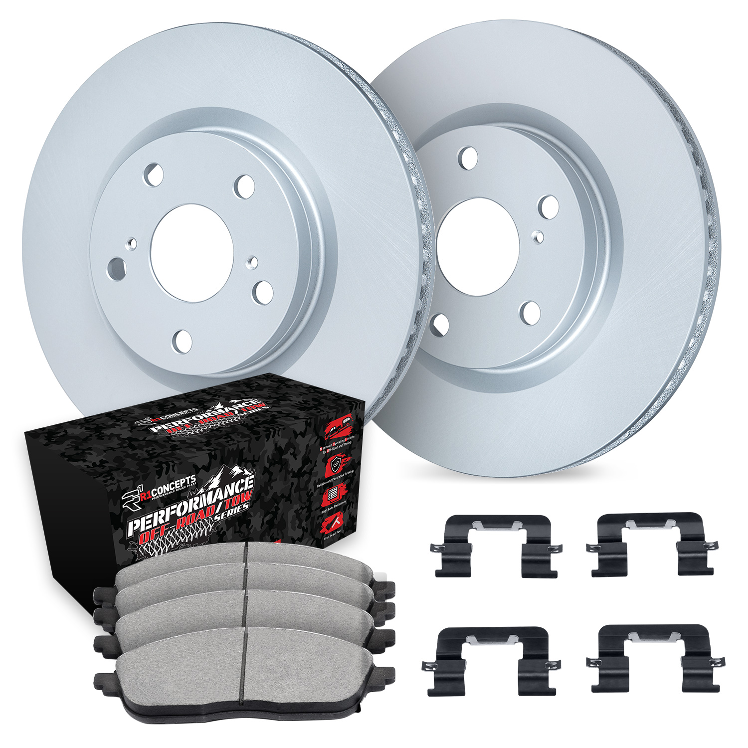 R1 Concepts Wdvh1 40007 R1 Brake Rotors Carbon Coated W/ Perf Off Road ...