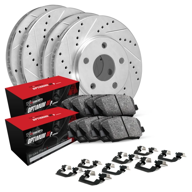 Ford Fusion Silver Drilled Slotted Brake Kits