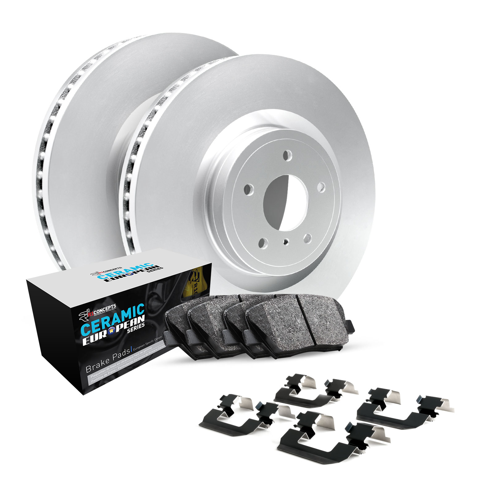 R1 Concepts Wdth1 73048 R1 Brake Rotors Carbon Coated W/ Euro Ceramic Pads  & 197339431619